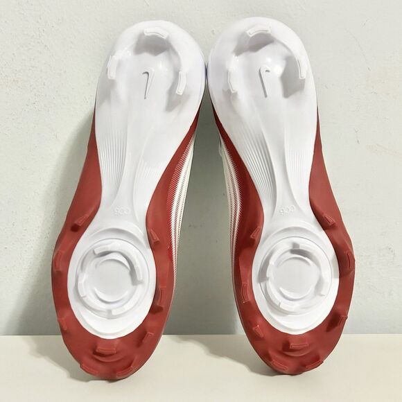 Nike Vapor Speed 3 “White Team Crimson” Men’s Size 7.5-9 Football Cleats - Picture 7 of 9